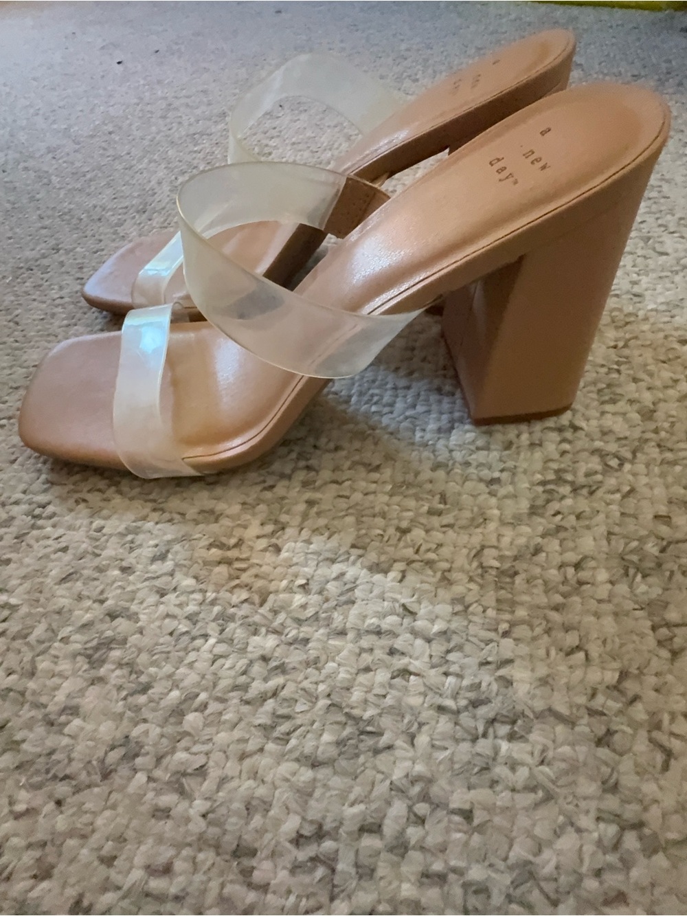 a new day Nude Clear Double-Strap Block Heel Sandal - Picture 4 of 7